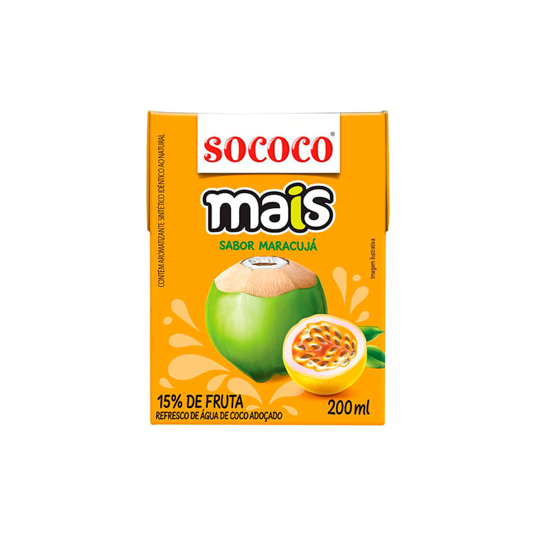 Água De Coco Sococo Maracujá 200Ml - Covabra