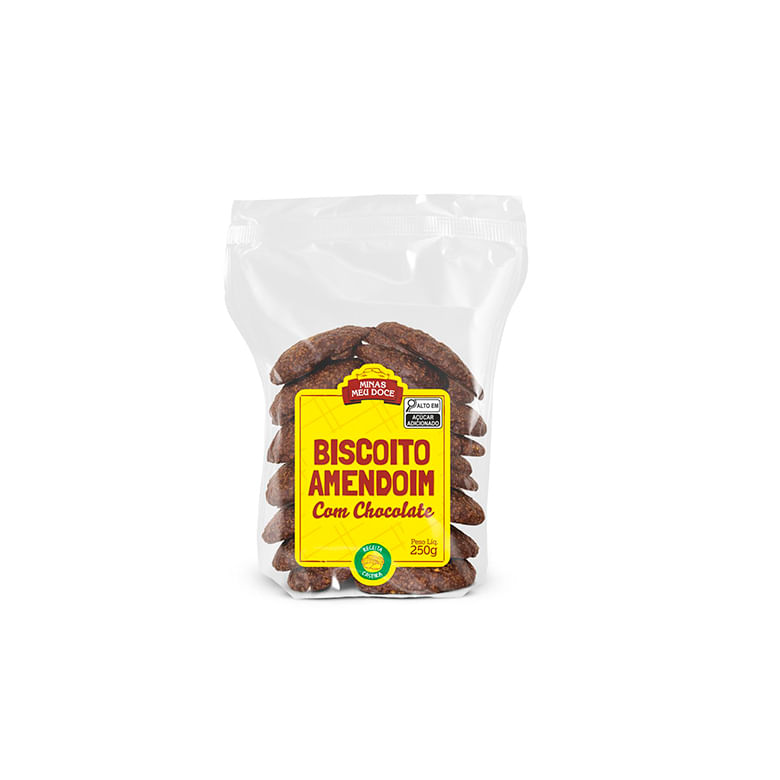 Biscoito Minas Meu Doce Amendoim com Chocolate 250g