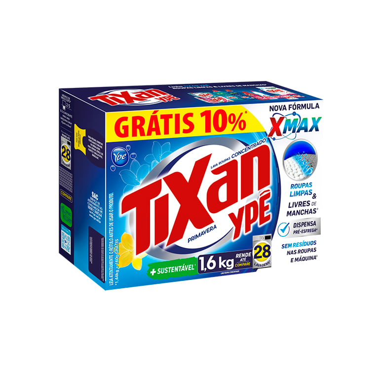 Lava Roupas Tixan Primavera Grátis 10% 1.6kg - Covabra