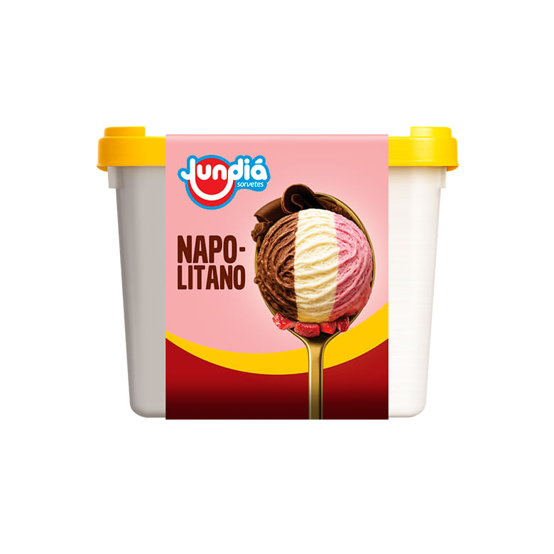 Sorvete Jundiá Sabores da Fazenda Napolitano 1,5 Litro