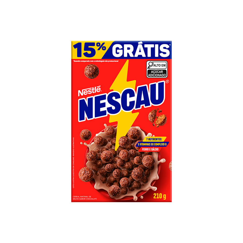 Cereal matinal Nescau 210g 15% Grátis