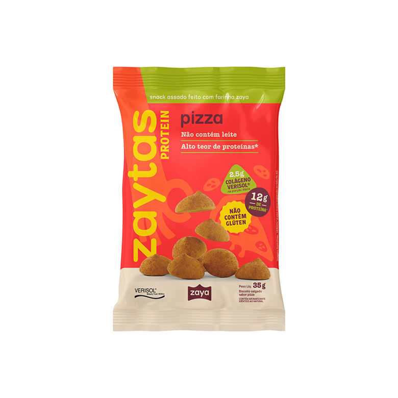 Snack Zaytas12g Proteinas 2,5g Colageno sem Gluten sem Leite Pizza