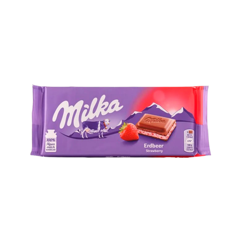 Chocolate Milka Joghurt Eper Morango 100g - Covabra
