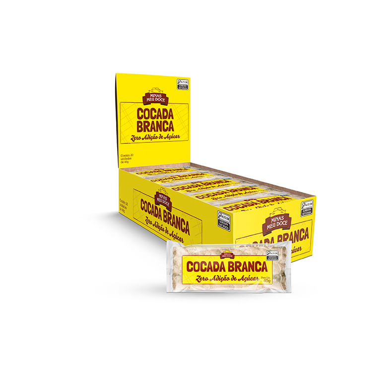 Cocada Branca Minas Meu Doce Zero Açúcar 40g