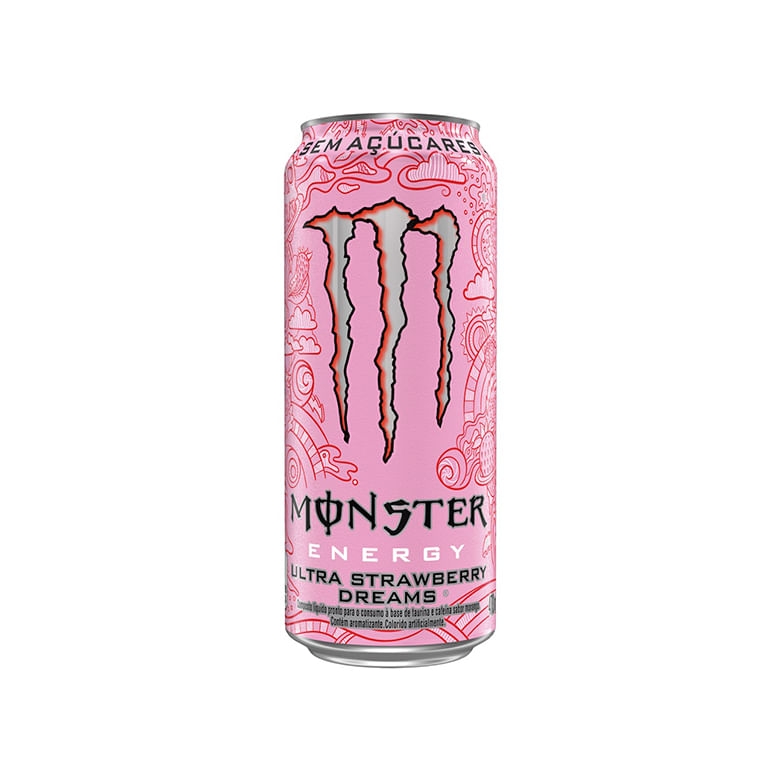 Energético Monster Ultra Strawberry Zero Açúcar 473ml