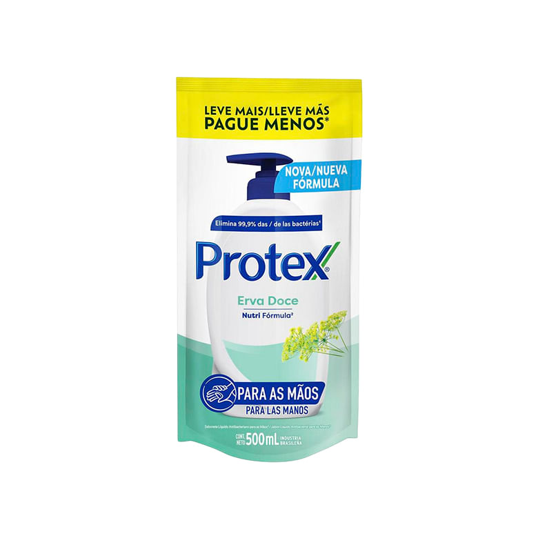Sabonete Líquido Protex Erva Doce Refil Leve+ Pague- 500Ml