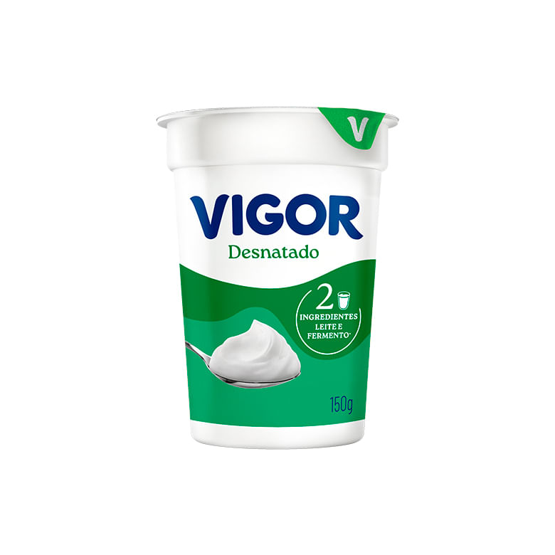 Iogurte Natural Vigor Desnatado Copo com 150g