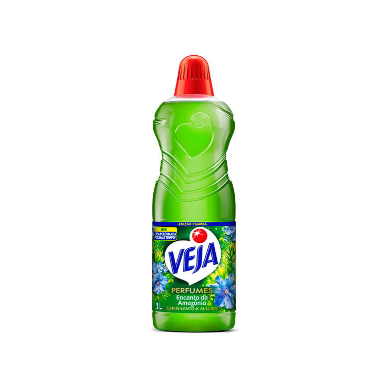 Limpador Perfumado de Uso Geral Capim Santo e Alecrim Veja Perfumes Encanto da Amazônia Frasco 1l Edição Especial Campeã