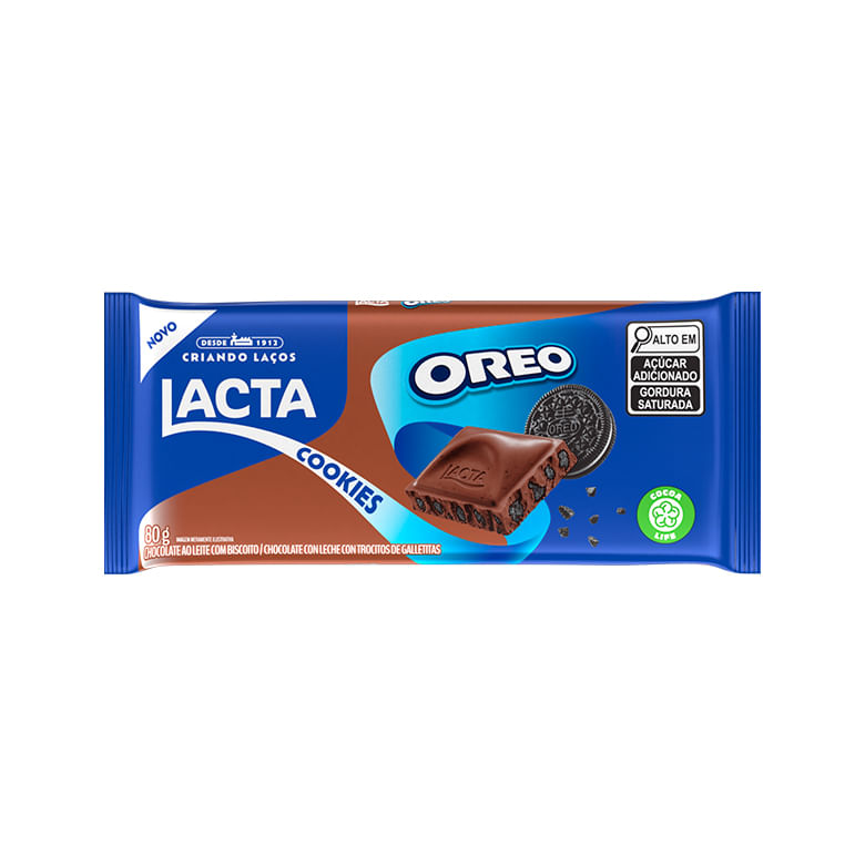 Chocolate Lacta Tablete Ao Leite Oreo 80g